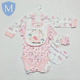 Baby Girls 5-Piece Net Bag Gift Set (J1717) (Baby Girls Gift Set) Mansuri